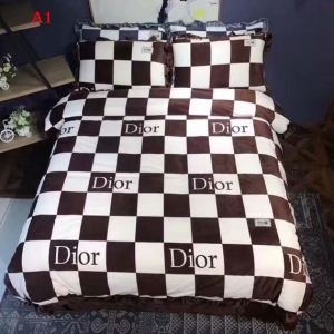 ディオール 偽物Dior新作入荷セール北欧ダブルサイズ寝具ベッドカバーシンプルなチェック柄コットン2カラーお洒落