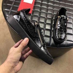 GIUSEPPE ZANOTTIジュゼッペザノッティブランド 靴 スーパーコピー数量限定新品ブラックメンズレザーシューズファッションスニーカー