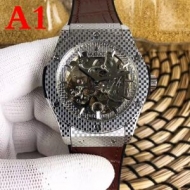 HUBLOTウブロ 腕時計 偽物シンプルデザインスタイリッシュウォッチ最高級のレザー頑丈でしなやかメンズ時計