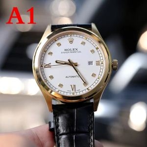 ロレックス 腕時計 偽物ROLEX人気なシリーズメンズレザーベルトウォッチ上品でシックなデザイン有名人の愛用品