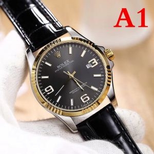 新作入荷限定セールROLEXロレックス 時計 偽物カジュアルメンズウォッチ高級感たっぷりレザーベルト男性用腕時計