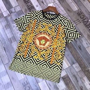 2色可選 半袖Tシャツ VERSACE ヴェルサーチ 注目されている新品 夏のいいのアイテム