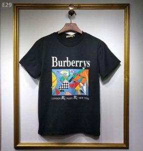 バーバリー tシャツ 偽物BURBERRY洗練されたデザインプリントとロゴ付き半袖カジュアルスタイル