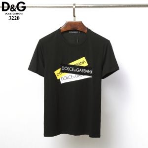 2019年春夏新作ドルチェ Tシャツ コピーDolce&Gabbanaブランドロゴプリントカットソークール＆モダンなデザインシンプルな半袖