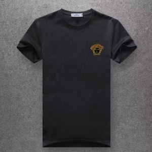 VERSACEヴェルサーチ スーパー コピー一枚は持っていたいベーシックスタイル半袖Tシャツメデューサ刺しゅう