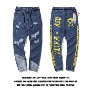 2019春新作正規買付 国内配送 累積売上総額第１位 Off-White オフホワイト デニムパンツ Off White