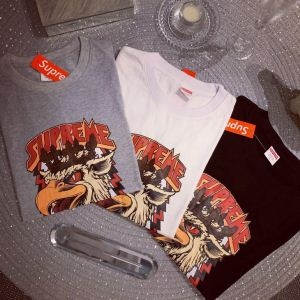 3色可選シュプリーム tシャツ コピーSUPREMEブランドロゴクールなワシのプリントメンズ半袖カップル