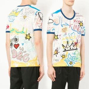 VIP 先行セール2019年夏 関税補償新作限定大人可愛い Dolce&Gabbana ドルチェ＆ガッバーナ 半袖Tシャツ