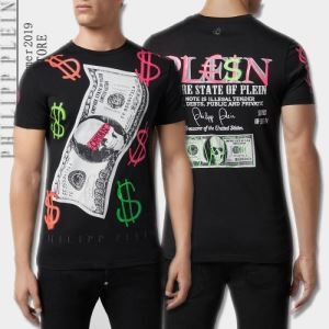 フィリッププレイン PHILIPP PLEIN メンズ ｔシャツ コピー マガジンにも掲載されたアイテム プリント 黒白２色選択可 激安