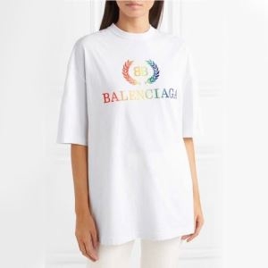 セレブたちにも多数愛着コレクション BALENCIAGA バレンシアガ レディース ｔシャツ コピー 黒白２色可選 安い 570814TEV539044