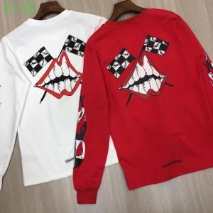 19SS 待望の新作カラー 使えて可愛いデザイン夏新品 クロムハーツ CHROME HEARTS 長袖Tシャツ 2色可選