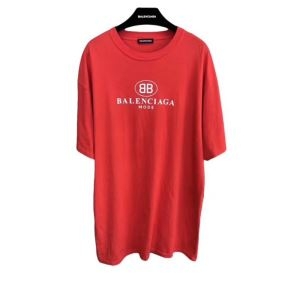 バレンシアガ BALENCIAGA ユニセックス ｔシャツ オシャレに着こなせるアイテム BB BALENCIAGA MODE コピー レッド 高品質