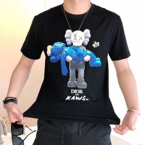 Dior メンズ ｔシャツ おしゃれに見せる限定品 2019人気 ディオール コピー コラボ ブラック ホワイト 日常 品質保証