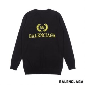 バレンシアガ セーター メンズ オシャレさんにも大絶賛 上質 コピー BALENCIAGA ブラック プリント カジュアル 最低価格