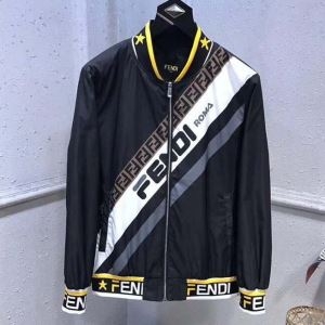 FENDI MANIA フェンディ メンズ ジャケット 着まわしやすい定番アイテム コピー ブラック ホワイト コーデ 相性抜群 最安値