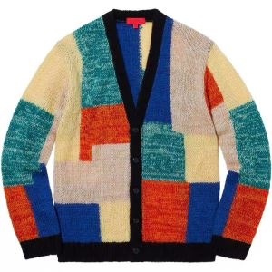 ぜひ主役にする大好評秋冬新作 Supreme 19AW  Patchwork Mohair Cardigan  大人かわいい秋冬コーデを楽しみ ニットコート