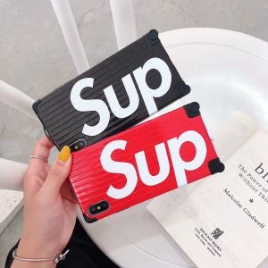 シンプルなスタイルアップ シュプリーム iPhone カバー Supreme ケース ユニセックス コピー ブラック レッド ブランド VIP価格