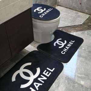 トイレマット ブランド シャネル トレンドで品よくなるアイテム CHANEL コピー 3点セット ブラック シンプル おしゃれ 最低価格