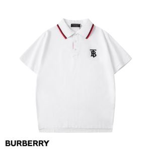 流行の注目ブランド　バーバリーBurberryコピーアイコンストライプトリム モノグラムモチーフ コットン ポロシャツ　カジュアルな雰囲気　