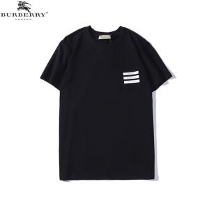 バーバリー Tシャツ コピー 一目惚れほど可愛さが魅力 Burberry メンズ ブラック ホワイト シンプル ブランド 品質保証