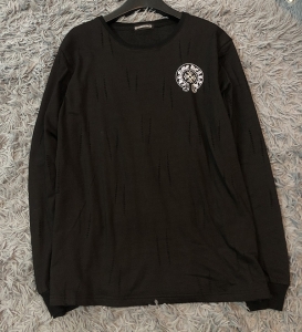 長袖Tシャツ CHROME HEARTS 人気 上品な大人コーデが完成 クロムハーツ 服 値段 メンズ コピー ブラック グレー 日常 お買い得