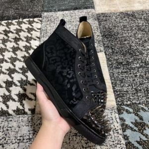 Christian Louboutin スニーカー メンズ 大人こなれ感を味わうアイテム クリスチャンルブタン コピー ブラック 日常 格安