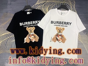 BURBERRY バーバリー Tシャツ 半袖 ベアプリント ファッションパーソナリティ 柔らかく快適な生地