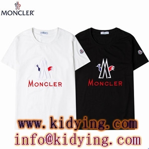 モンクレール Tシャツ 偽物 刺繍タイプでMONCLER 2色から選択でき ストリート感あふれる