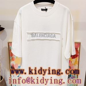 size：xs/s/m/l 白 カップル刺繍ロゴ半袖バレンシアガｔシャツBalenciagaスーパーコピー