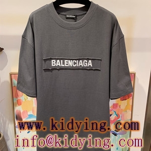 size：xs/s/m/l グレー カップル刺繍ロゴ半袖BalenciagaスーパーコピーバレンシアガTシャツ