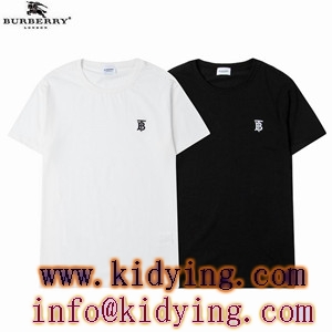 ふんわりとした優しい肌触りBurberry  tシャツ通販 シンプルなバーバリー刺繍ロゴ