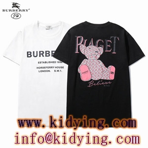 バーバリー ピンクくまバッグプリント半袖 Burberry  tシャツ 激安 偽物優良品