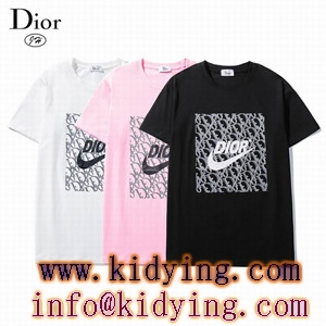 DIOR×Nikeコラボ中央プリントロゴ ディオール ｔシャ...