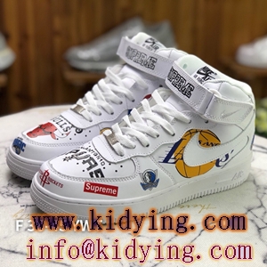 話題沸騰中 シュプリーム 通販 スニーカー Supreme×NBA×Nike Air Force 1 NBA Logo ユニセックス