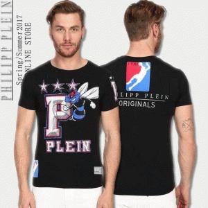 速乾性に優れるPhilipp Plein　スーパーコピー、フィリッププレインの蜂画面の男性半袖Tシャツ.