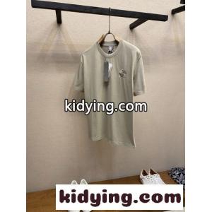 シンプル フラワー刺繡 半袖Tシャツ クリスチャン・ディオール コピー Tシャツ 偽物 カーキkid26q8HPve