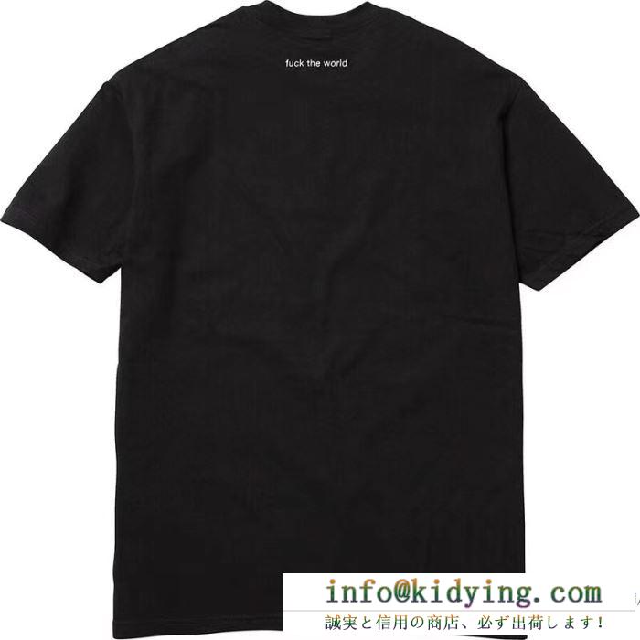 2018最新入荷 supreme box logo 偽物 半袖ｔシャツ シュプリーム プリント 丸首tシャツ カットソー２色可選