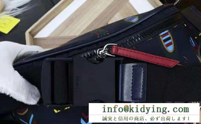 フェンディ バッグ コピーfendiジップ開閉式のベルトバッグ調節可能ウェビングベルトユニセックスお勧めのアイテム