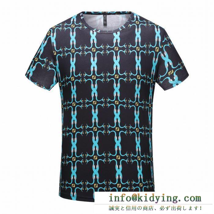 FENDI フェンディ 半袖tシャツ 2色可選 ss19春夏入荷人気のスピーディ 夏季上品スタイル