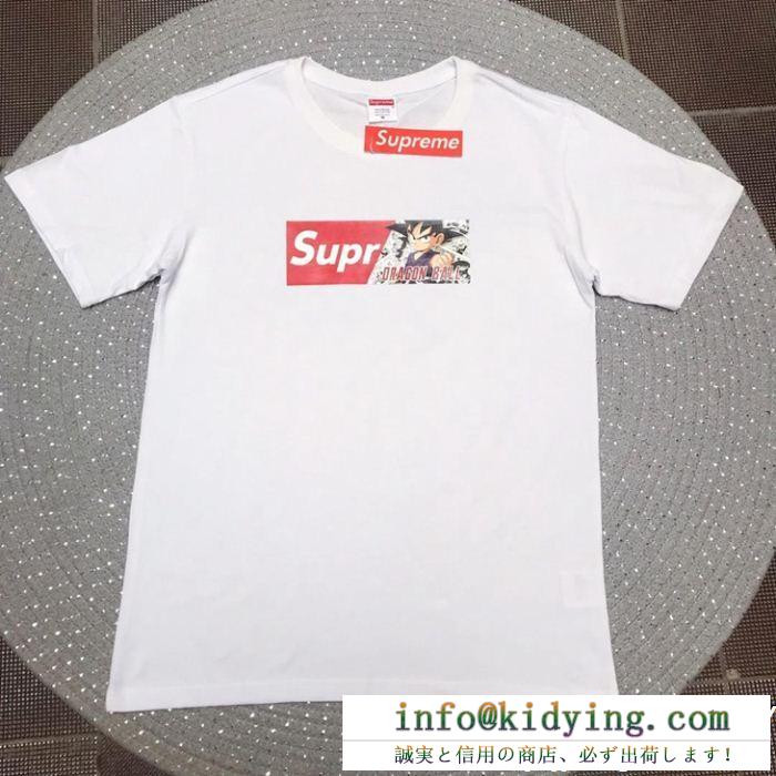 海外モデルSUPREMEシュプリーム tシャツ スーパーコピーユニセックス丸首半袖ボックスロゴsun wukongプリント