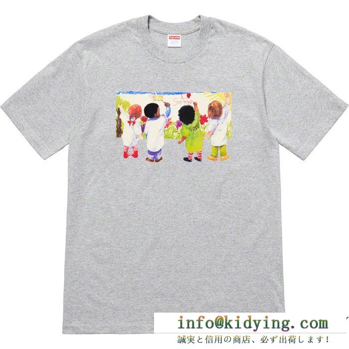 5色可選シュプリーム tシャツ コピーsupremeクルーネックショートスリーブプリントカットソーkids-tee