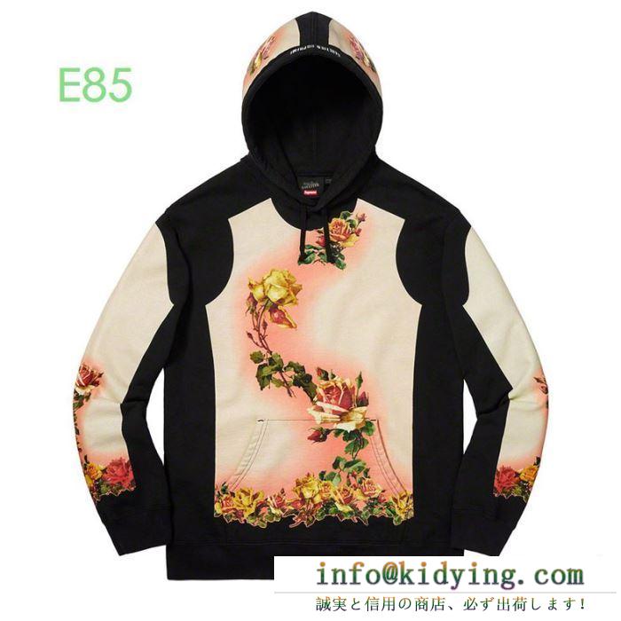 秋冬を力強くバックアップしてくれる 2色可選 パーカー supreme x jean paul gaultier floral print hooded sweatshirt