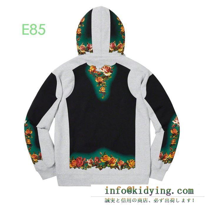 秋冬を力強くバックアップしてくれる 2色可選 パーカー supreme x jean paul gaultier floral print hooded sweatshirt