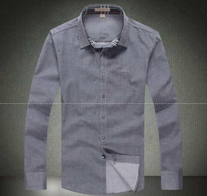 数量限定お買い得のバーバリー シャツ 値段 メンズ ボタン シャツ 長袖 burberry 白 灰色と浅青の3色 メンズビジネスポロシャツ.