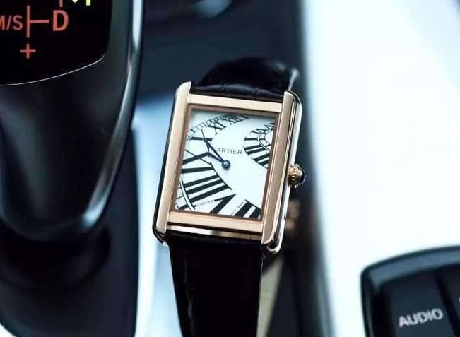ダイヤモンド煌めくカルティエ 時計 スーパー コピー　回転する角形腕時計
