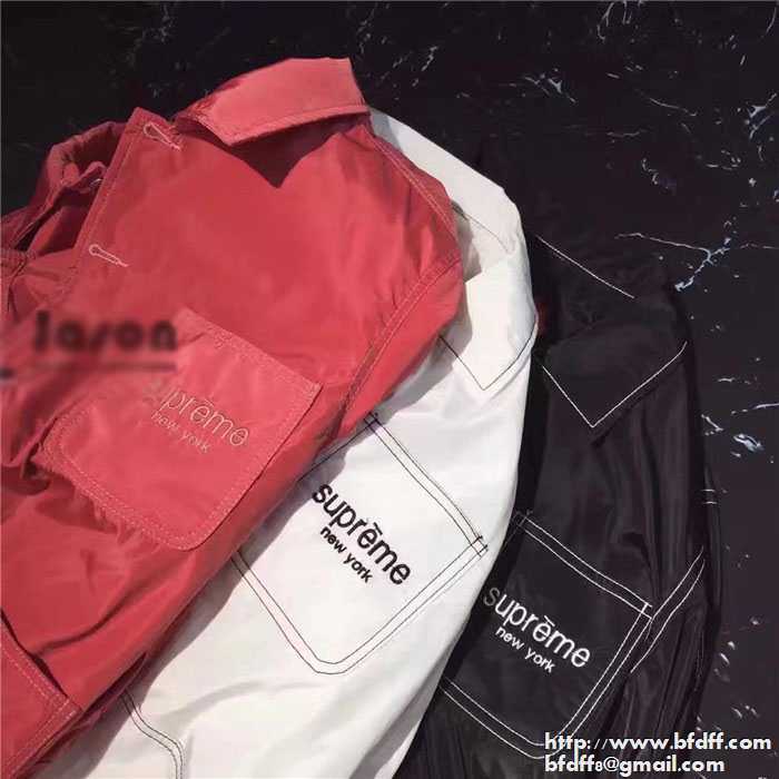 欧米風Supremeシュプリーム偽物通販ジャケット4つポケットが付き ボタン開閉式パーカー ホワイト 3色メンズ長袖ジャケット