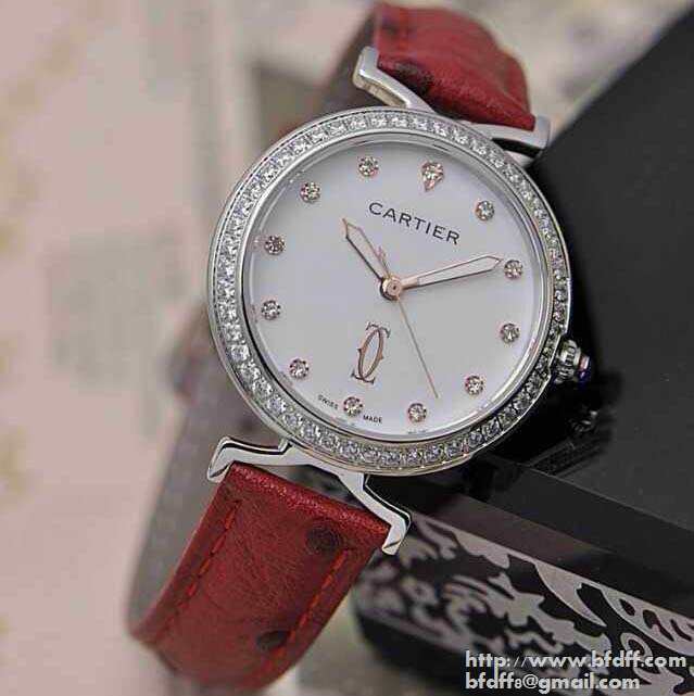 人気目玉商品CARTIER カルティエ時計 コピーレディース サファイヤクリスタル風防 腕時計 赤色 6色可選