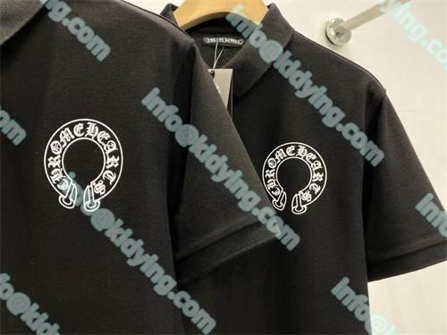 CHROME HEARTSダブルピケコットンポロTシャツ