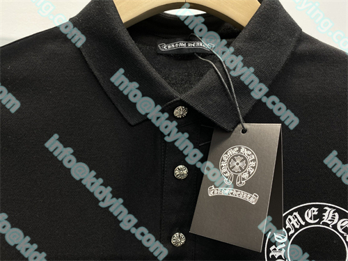 CHROME HEARTSダブルピケコットンポロTシャツ