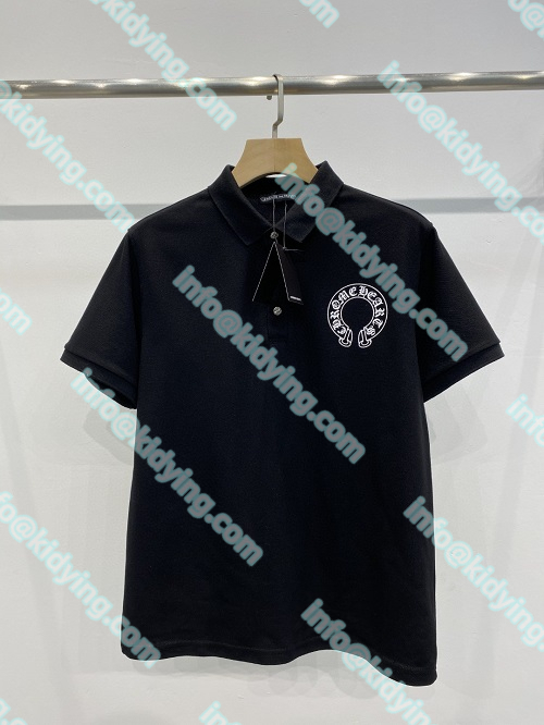 CHROME HEARTSダブルピケコットンポロTシャツ